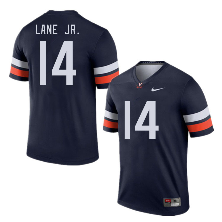 Men #14 Davis Lane Jr. Virginia Cavaliers College Football Jerseys Stitched Sale-Navy - Click Image to Close